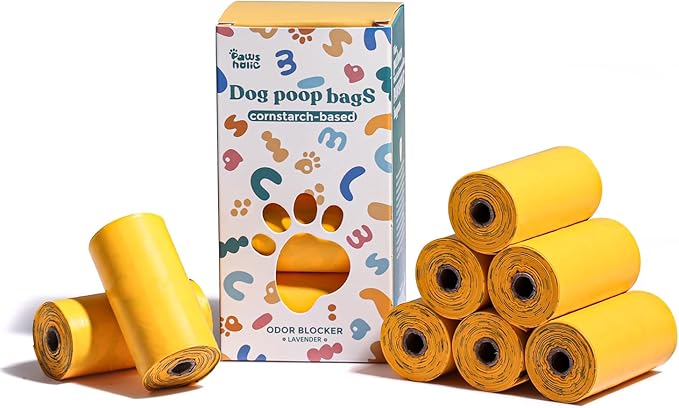 Dog Poop Bags Rolls Extra thick and Guaranteed Leak Proof Poop Bags for Dogs,120 Count 8 Rolls,Unscented,Cornstarch Based Doggie Poop Bag for Puppy and Big Dogs
