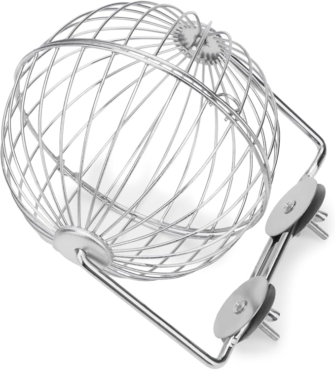 Rabbit Hay Ball Stainless Steel Hanging Feed Dispenser for Bunny Hamster Guinea Pig Rat Chinchilla (B: 5.11inch, Silver)