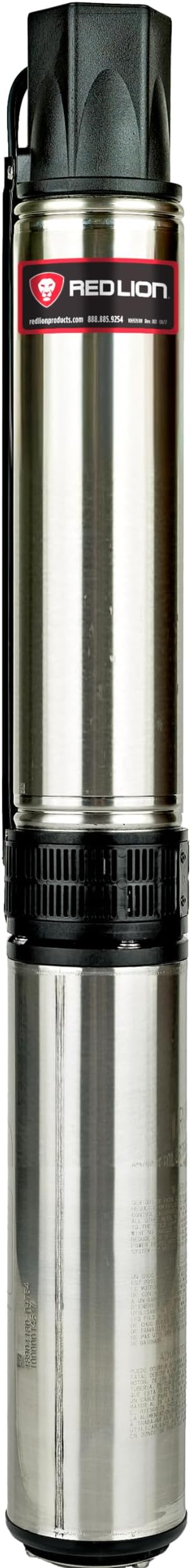 Red Lion RL12G15-3W2V 4-inch Submersible Deep Well Pump, 1-1/2-HP, 12 GPM, 3-Wire, 230-Volt, Steel, 14942408