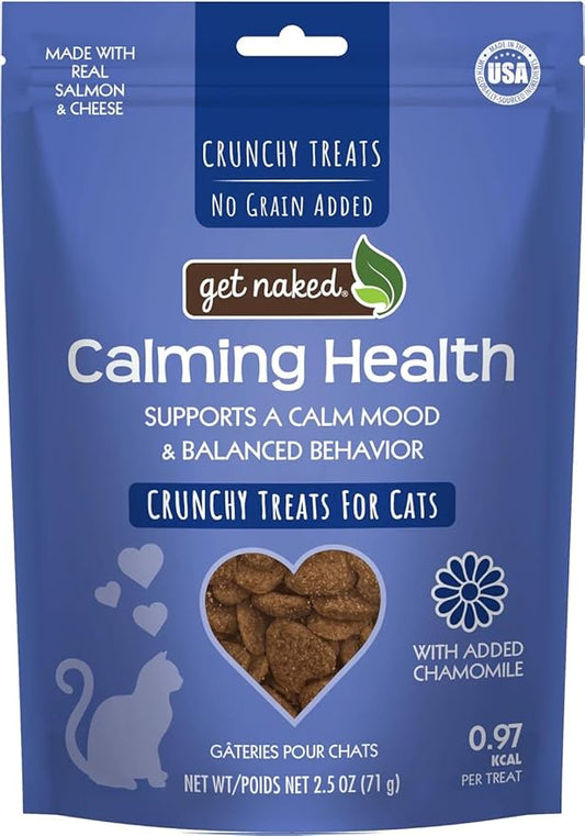 Get Naked Cat Calming Treats Salmon & Cheese Flavor, Crunchy, Calming Health, 6-oz Bag