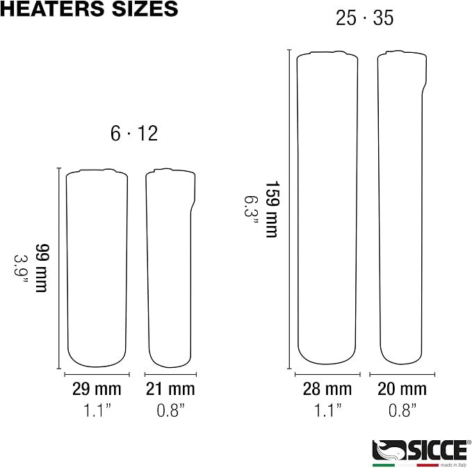 Sicce 12W Jolly Preset Small Submersible Aquarium Heater, Constant Temperature, Betta Fish Tank Heater Set to 77℉ for 1-4 Gallons Freshwater & Saltwater Tanks