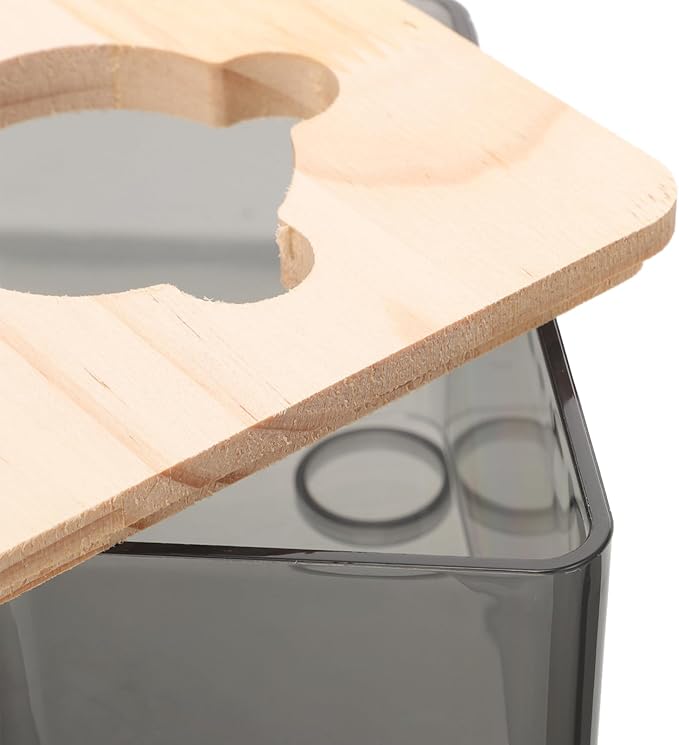 Abaodam Chinchilla Dust Bath Container Durable Hamster Bathroom Multi Purpose Sand Bath Box for Pets Easy to Clean Maintain Fun Design for Gerbils and Hamsters