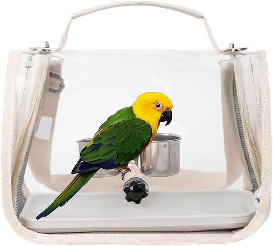 Bird Carrier - Transport Bag for Bird with Perch,Lightweight Parakeet Cage,for Parrot Parakeet Cockatiel Conure Cockatoo Outdoor Travel Camping Road Trip Vacation
