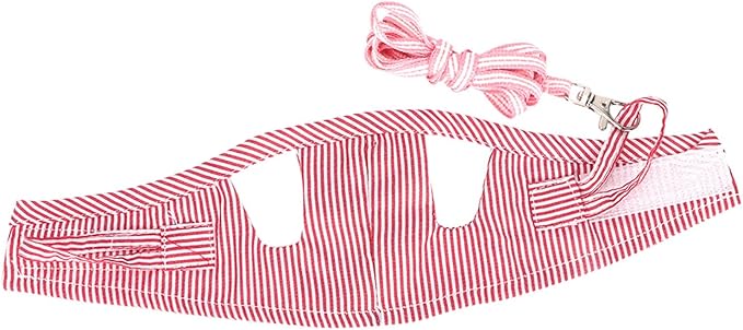 Squirrel Vest Harness, Soft Cotton Clothes for Guinea Pig and Small Pets, Adjustable Outdoor Vest and Leash Set for Small Animal Walking (S)