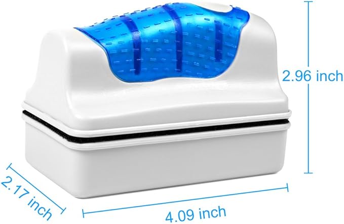 DaToo Aquarium Cleaner Fish Tank Glass Cleaner Algae Cleaner Scraper Magnetic Scrubber Algae Clean Brush, 2 Pcs,Size Large, 1 Yr Warranty