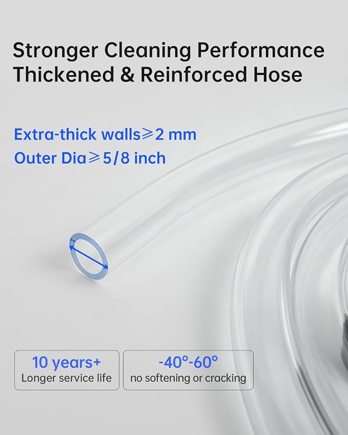 Siphon Hose Fish Tank Cleaner, Aquarium Water Changer, Gravel Vacuum for Aquarium Sand & Gravel – Premium Designed for Superior Cleaning Performance, Safer Material, Battery-Free Design (6FT)