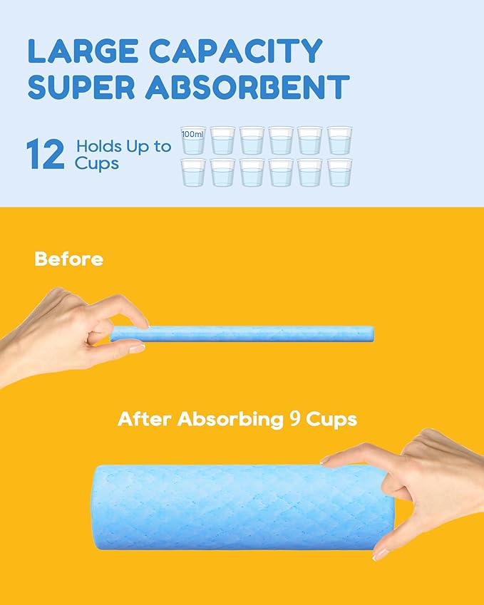 60 Count-36" x 36" XXXL Pee Pads for Dogs, Extra Large Puppy Pads, Super Absorbent Disposable Dog Training Pads, Quick Drying, Leak-Proof, Ultra Thick Potty Pads for Dogs, Puppies, Doggie, Cats