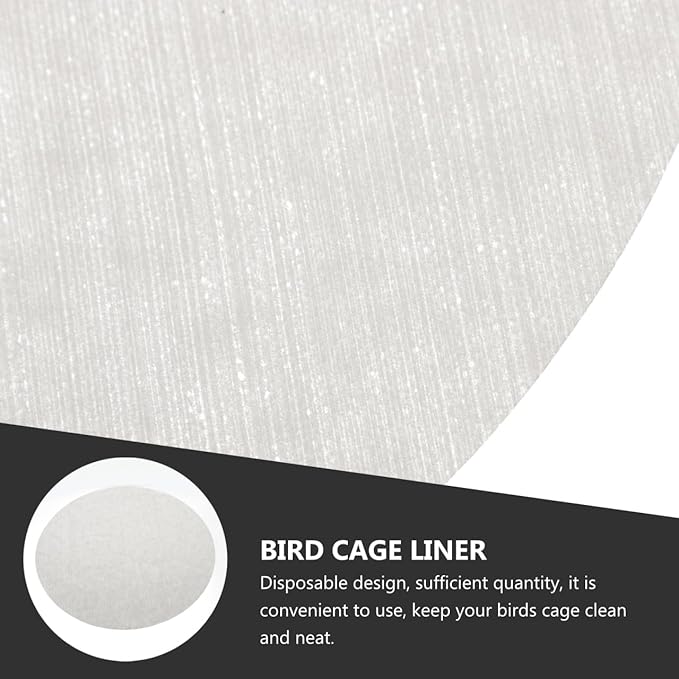 UPKOCH Bird Cage Liner Papers Disposable Cushion Pads 11.81X11.81 Inch Absorbent Waterproof Pet Cage Mats for Parrot and Round Bird Cages Indoor Use