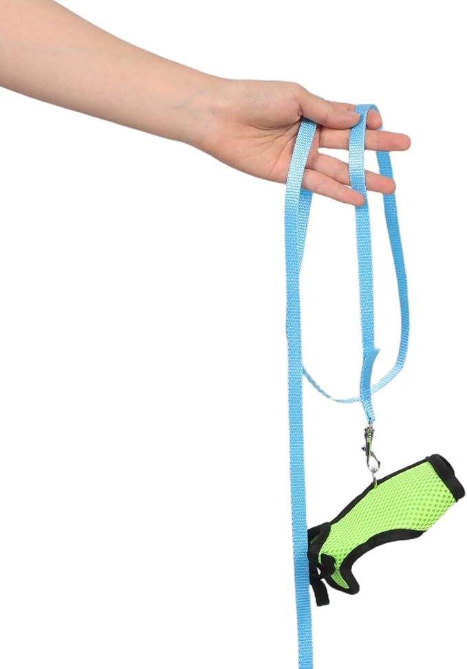 TEHAUX 2pcs Small Pet Harness and Leash Set for Walking Breathable Mesh Vest Adjustable for Rabbits, Guinea Pigs, Puppies, and Kittens Pink and Fruit Green Medium Size for Outdoor