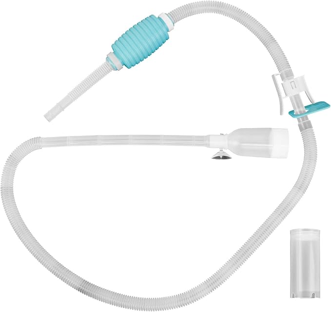 TERA PUMP 2 Pack Fish Tank Gravel Cleaner Siphon for 10-20 Gallon | Manual Water Pump, BPA-Free, Water Change Siphon Hose