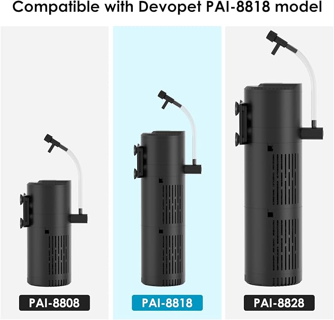Aquarium Filter Replacement Sponges, Fish Tank Filter Replacement Accessories, for Model PAI-8818, Including 6 Bio-Filter Sponges