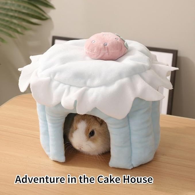 Cake Shaped Guinea Pig Tunnel, Rabbit Tunnel, Pink Guinea Pig Cage Accessories for Bunny, Hamster, Chinchilla, Ferret, Rabbit and Other Small Pets