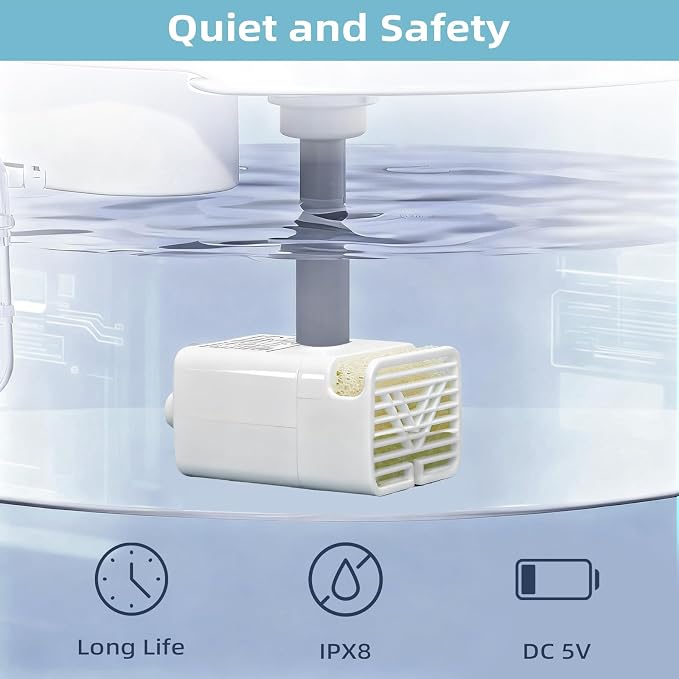 JY-830 Universal Submersible Water Pump for Pet Fountains | Auto Power-Off When Waterless