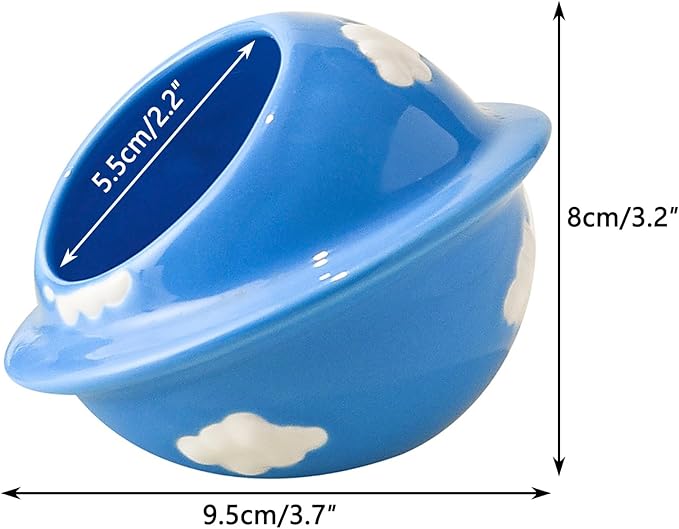 GKYZBB Blue Planet Hideout Ceramic,Hamster House and Habitats Cool Bed Ideal for All Season Dwarf Gerbil Mice Golden Bear