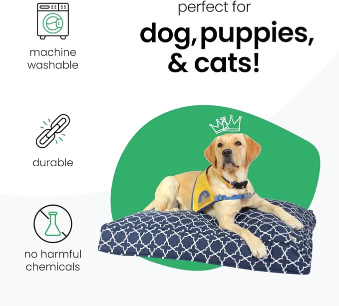 Molly Mutt Small Dog Bed Cover - Romeo & Juliet Print - Measures 22”x27”x5’’ - 100% Cotton - Durable - Breathable - Sustainable - Machine Washable Dog Bed Cover