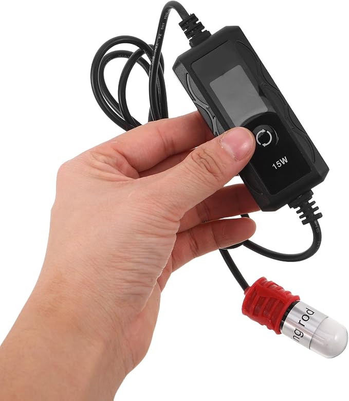 Mini Fish Tank Heater for Betta and Turtles Adjustable Aquarium Heater with Dual Temperature Display and Real-time Tracking Suitable for Small Tanks to 4l