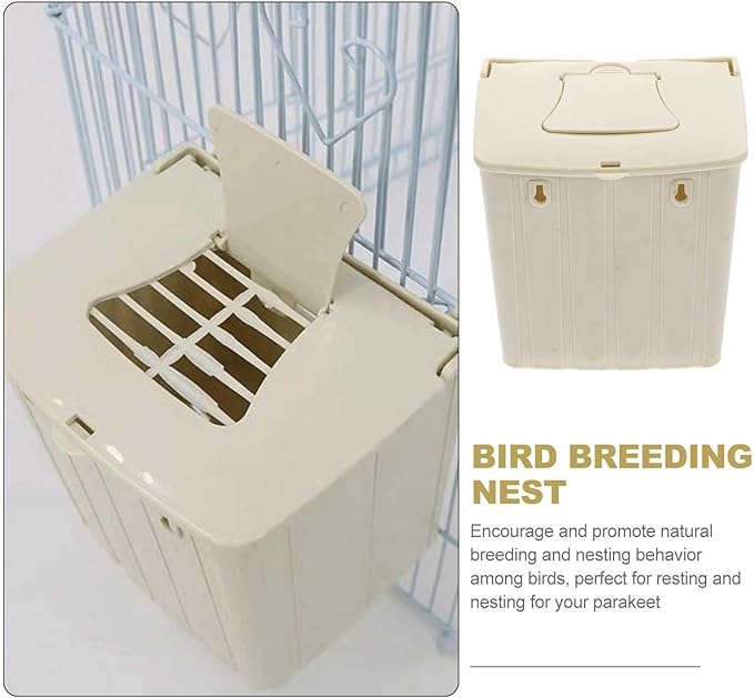 2 Pcs Bird Breeding Box Hanging Nesting Box for Small Birds Finch and Parakeets Pet Cage Incubation Durable Weather-Resistant Indoor Outdoor 5.11X5.11X3.93In