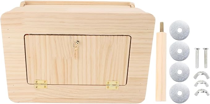 Buachois Bird Nest Box, Parrot Breeding House, Wooden Acrylic Parrots Nesting Box Spacious Insulated Bird Mating Boxes for Lovebirds Cockatiel Conure Cockatoo Budgie