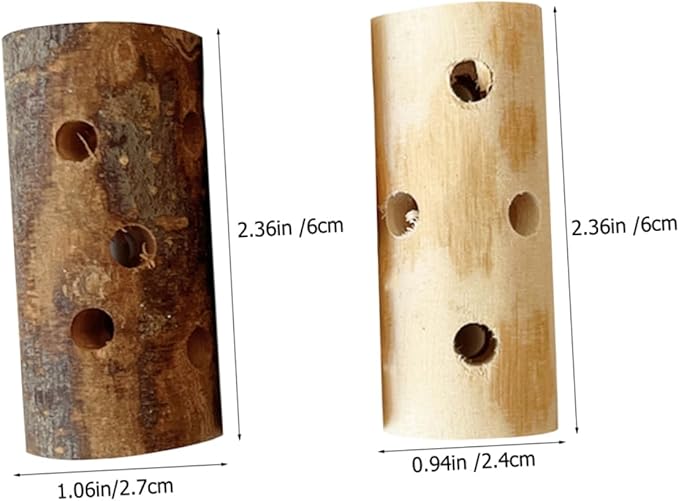 2pcs Apple Wood Nibbling Stick for Hamsters Guinea Pigs Rabbits Natural Pet Chew Toys for Teething