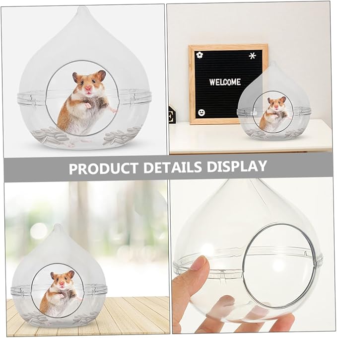 VICASKY Hamster Sand Bath Container Small Pet Dust Bath Case for Chinchillas and Gerbils Easy to and Store Durable Bath Basin for