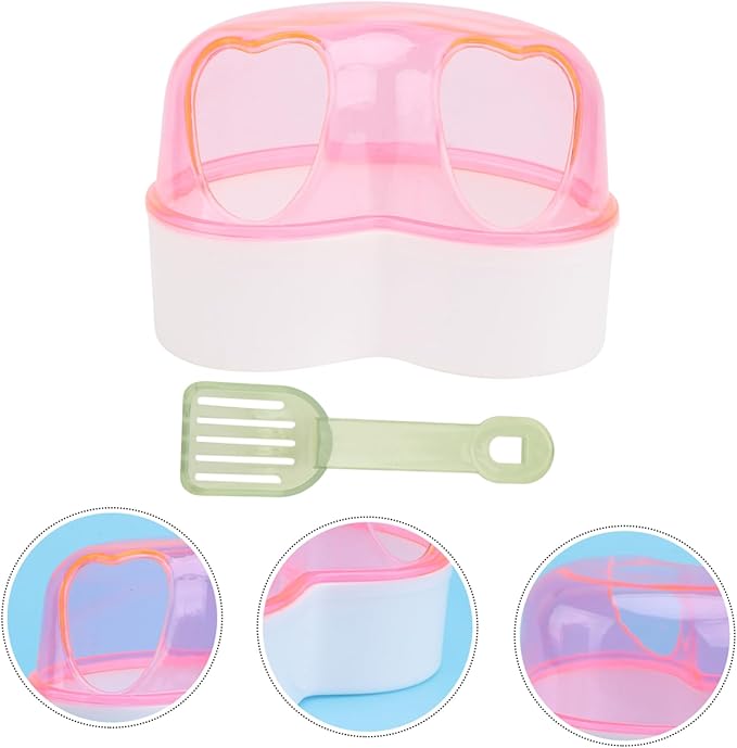 Mipcase Heart Shape Hamster Bathtub Small Pet Bathing Basin Chinchilla Dust Bath Pet Accessory for Hamster Bear