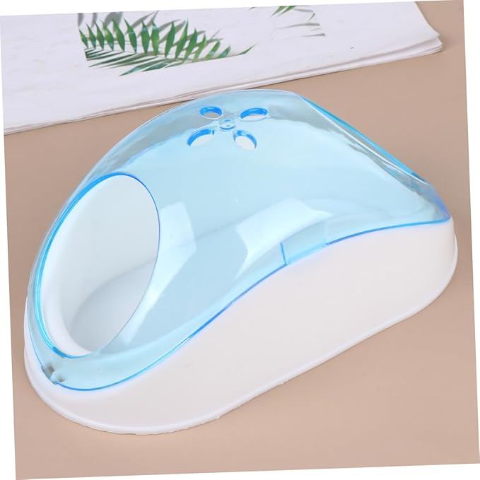 BESPORTBLE Bathroom Scoop for Chinchilla Dust Bath Pet Room Set Hamster Bath House with Portable Container Easy for Small Pets Random Color