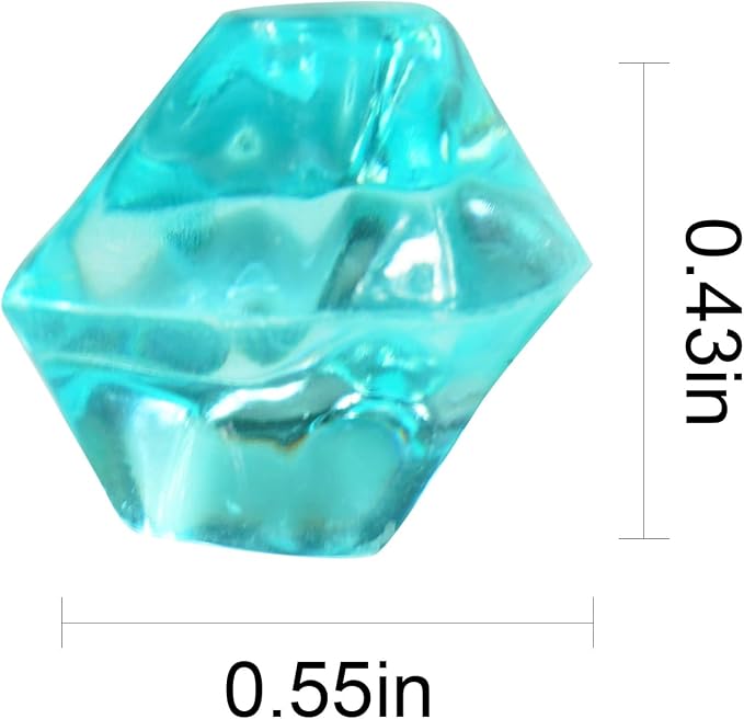 1.1Lb 800Pcs Fake Ice Cubes Clear Rocks Artificial Ice Acrylic Diamonds Vase Fillers for Centerpieces Christmas Decorative Bowl Fillers Desktop Fountain Accessories Fish Tank Aquarium Decorations