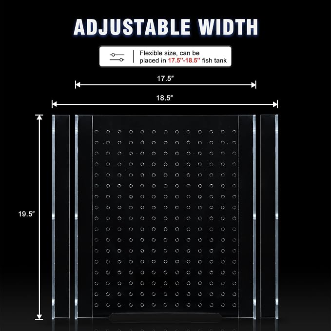 Acrylic Fish Tank Divider,75 Gallon Tank Divider,Adjustment Clear Fish Tank Separator Set with Suction Cups (75gal/125gallon)