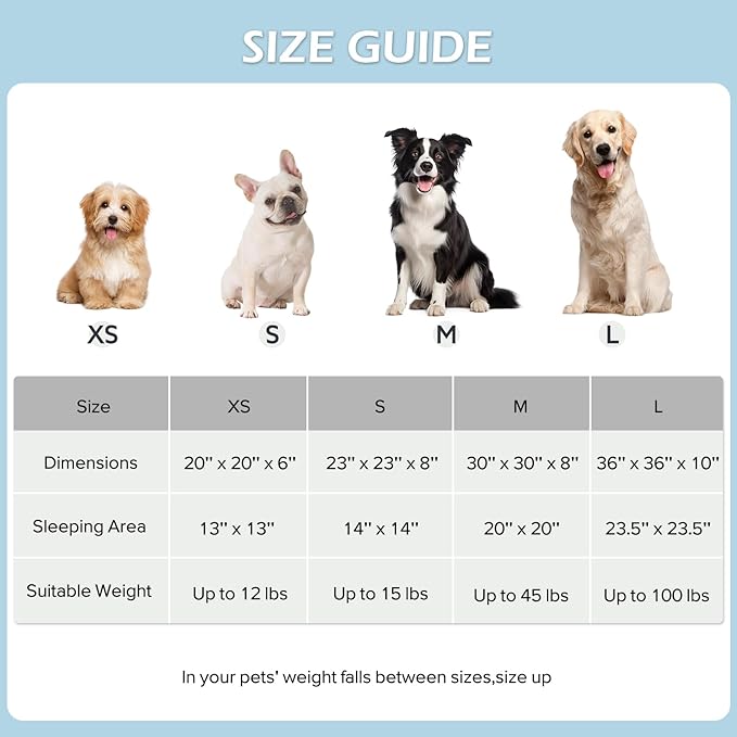 JOEJOY Donut Dog Bed Medium Size Dog, Cute Round Calming Pet Bed with Removable Washable Cover, Orthopedic Puppy Bed with Jacquard Shaggy Plush & Non Skid Bottom
