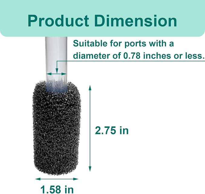 4-Set Pre-Filter Sponge Compatible with Fluval AC20/AC30/AC50 and Fluval C2/C3/C4 Power Filters, Replacement for Aquarium Filter Intake Strainer Sponge, Suitable for Freshwater & Saltwater Aquariums