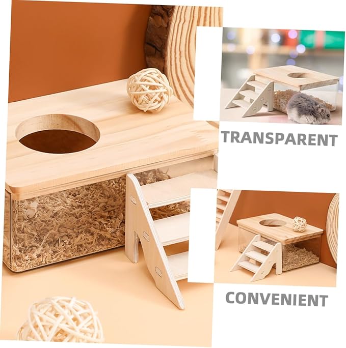 Kisangel Easy Replacement Small Animal Litter Box Stylish Hamster Bathroom Bath Sand for Hamster Shower Chinchilla Dust Bath