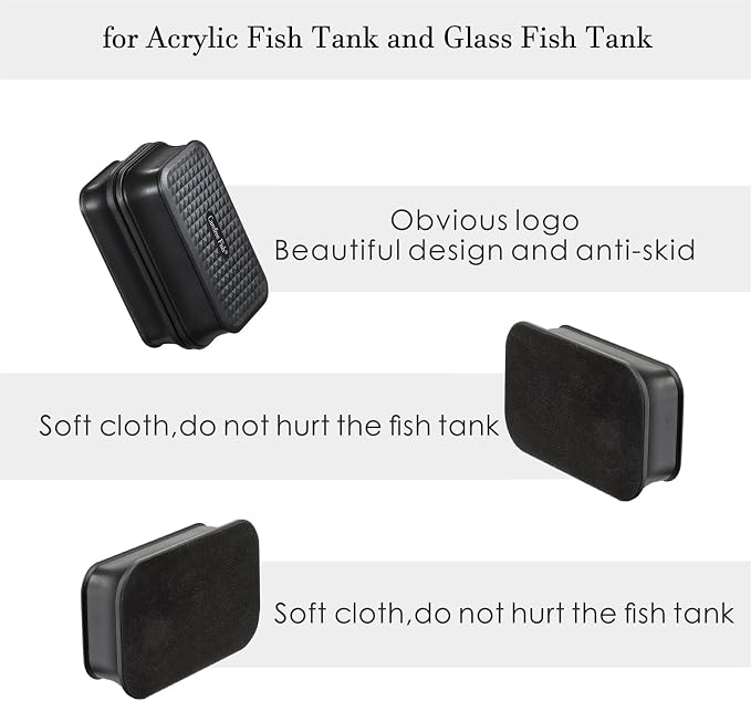 Carefree Fish Aquarium Small Magnetic Cleaner for Acrylic or Glass Fish Tank Magnet Brush Floating