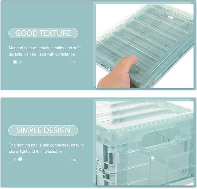 KESYOO 1Set Parrot Brooder Box with Heating Pad Chick Incubator for Young Birds Foldable and Spacious Design Safe Materials for Healthy Breeding Supplies
