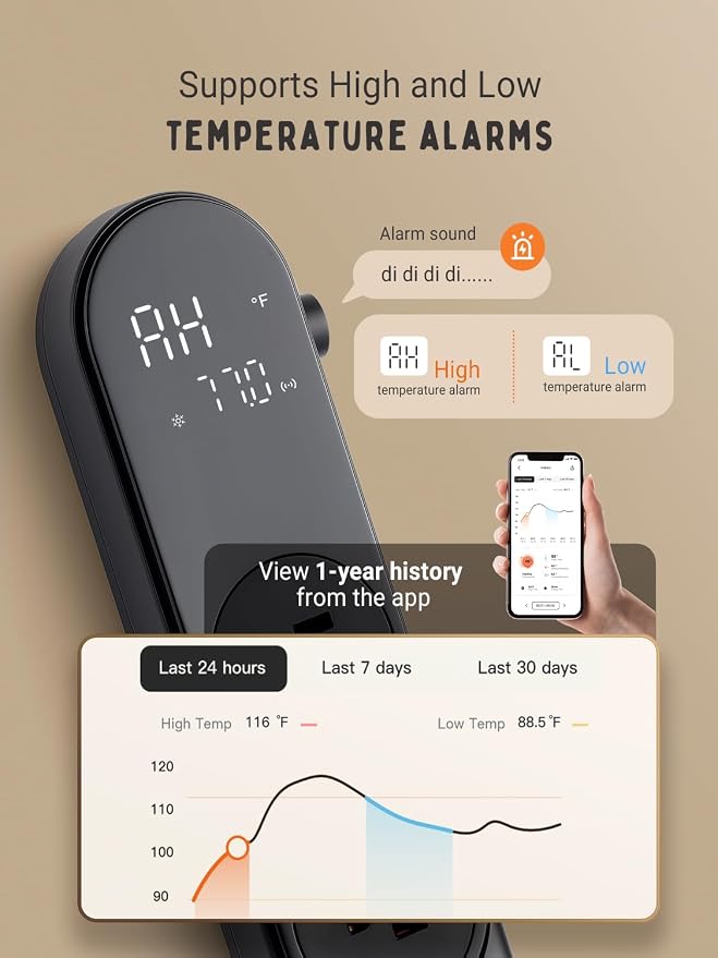 INKBIRD Bluetooth Digital Temperature Controller 1200W Heating Cooling 2-Stage Outlet Thermostat Controller Plug for Reptiles Aquarium Homebrew Breeding Fermenter