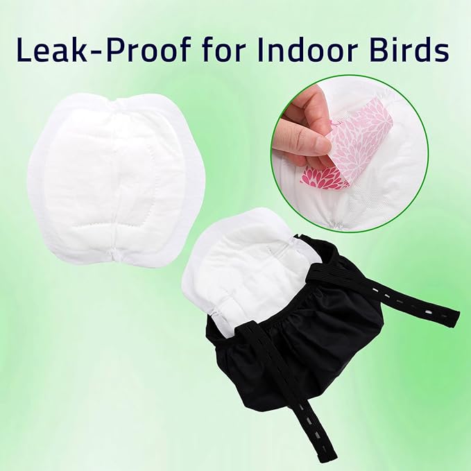 Adjustable Chicken Harness Diaper (5.4ft Leash) – Breathable & Washable Secure Training for Hens, Ducks & Chicks | Outdoor Walking & Discipline Solution,Black