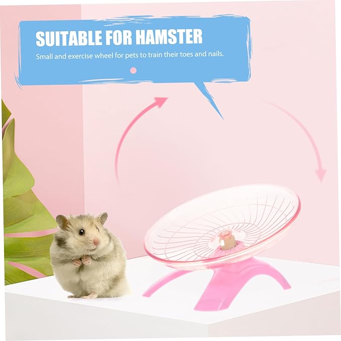 BESPORTBLE 1pc Flying Saucer Wheel for Small Pets Non-Run Exercise Disc for Hamsters Pet Rats Comfortable Design Encourages Healthy Activity