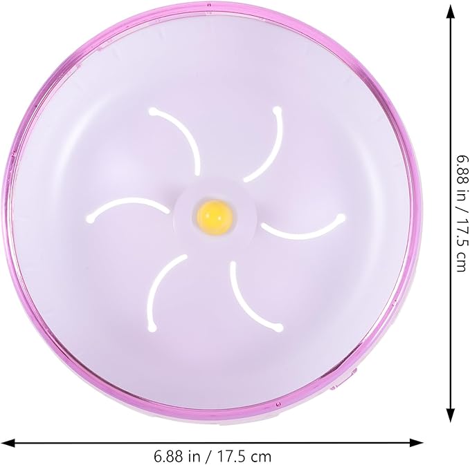 SHINEOFI Silent Hamster Wheel Plastic Exercise Toys for Small Animals Hamsters Gerbils Hedgehogs Household Pet Running Wheel 6.88In Pink 翻译：SHIN