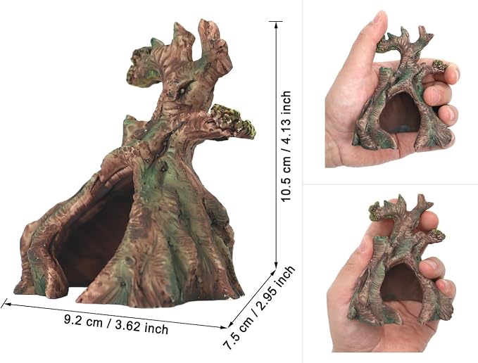 Resin Aquarium Driftwood for Aquarium Decor Reptile Tank Decoration,Sunken Wood for Fish Tanks & Reptile Terrariums,Reptile Hideout Hide cave,Perfect for Fish,Lizards,Turtles,Geckos,Tortoises