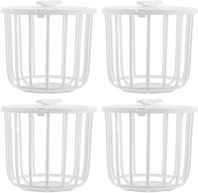 SHINEOFI 4pcs Plastic Bird Nest Box for Canaries and Birds Multipurpose Breeding Nest Basket Hollow Cage Storage Tidy Nesting Material Holder for Finch and Parrot