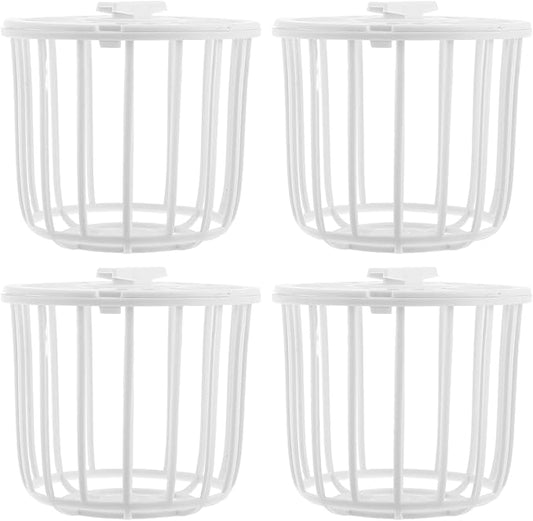 SHINEOFI 4pcs Plastic Bird Nest Box for Canaries and Birds Multipurpose Breeding Nest Basket Hollow Cage Storage Tidy Nesting Material Holder for Finch and Parrot