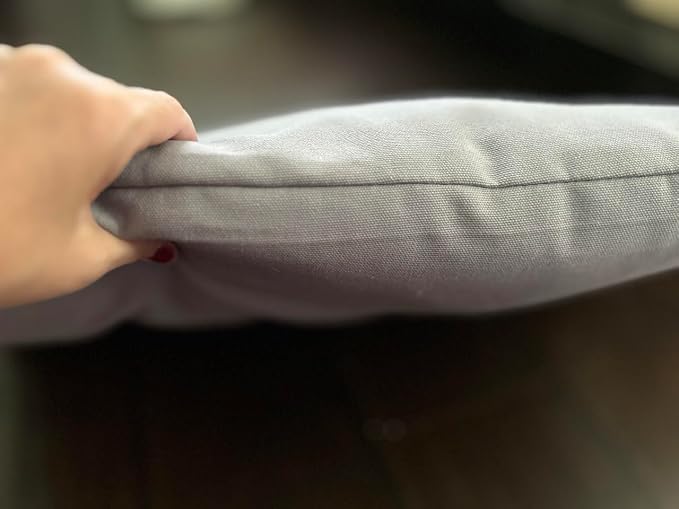Natural Cotton Canvas Dog Bed – Raw Cotton Filled Pet Cushion Insert, Breathable Eco-Friendly Dog Mattress, Durable Washable Cover with Zipper (Gray, Small 36"x22"x3")