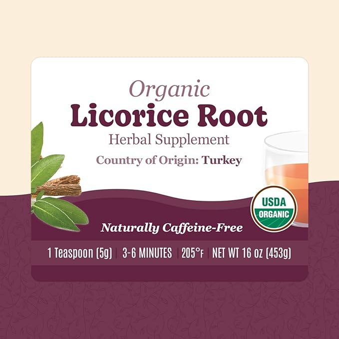 Organic Positively Botanicals Company, Licorice Root, Herbal Tea Loose Leaf Botanical, 16 Ounce