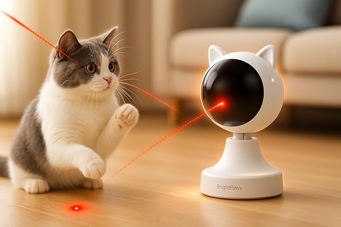 BrightPaws™ Automatic Cat Laser Toy – Smart Interactive Pet Exercise Light with Adjustable Modes, Motion Sensing & Auto Shut-Off