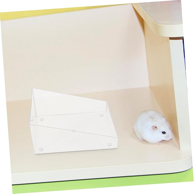 Happyyami Hamster Bathroom Chinchilla Dust Bath Small Animal Acrylic Bath Box Easy Cle