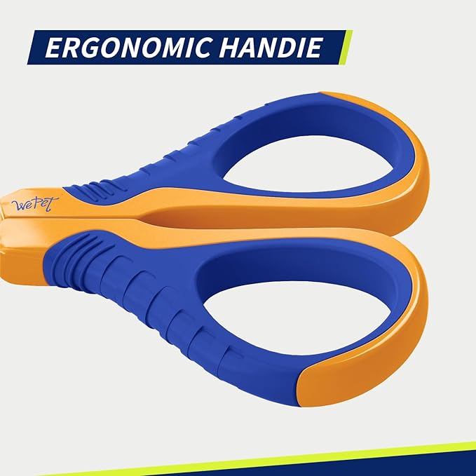 WePet Pet Nail Clippers U07.1, Professional Claw Trimmer, Bended Scissor Special for Cats, Kittens, Dogs, Puppies, Small Animals, Orange/Navy Blue