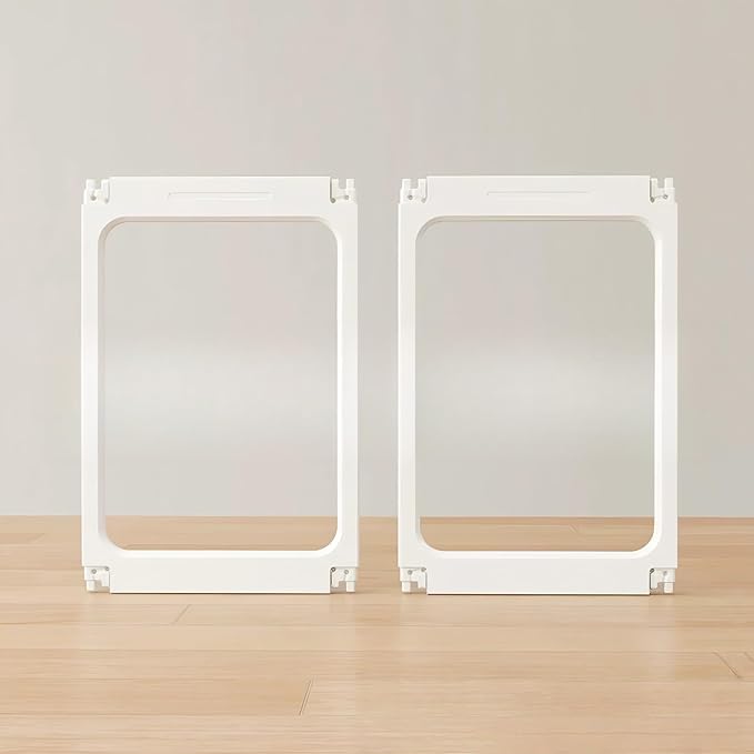 Clear Acrylic Dog Playpen with Door,23.6" Puppy Playpen,Easy Assemble Pet Fence,10-Panel for Puppies/Small Dog Play Pen Indoor (White, 23.6 Inch-H, 10 Panel) (White, 60cm2p)