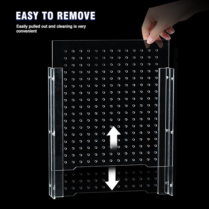 Acrylic Fish Tank Divider,75 Gallon Tank Divider,Adjustment Clear Fish Tank Separator Set with Suction Cups (75gal/125gallon)