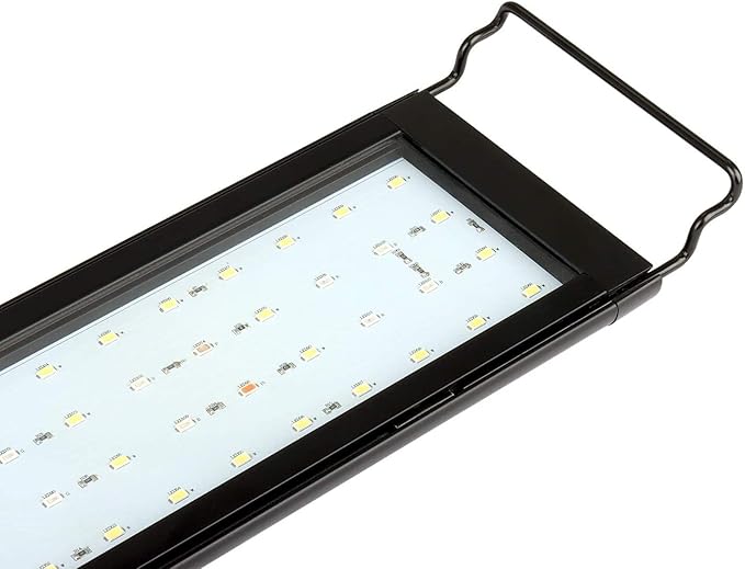 WATER REBIRTH LED Aquarium Light, Full Spectrum Fish Tank Led Light with Aluminum Alloy Shell Extendable Brackets (12-18 in)