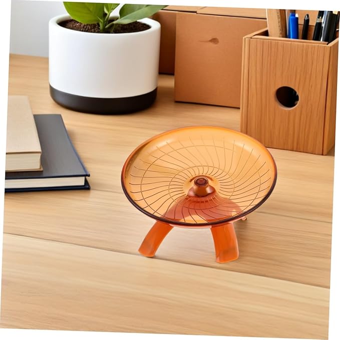 BESPORTBLE 2pcs Hamster Flying Saucer Wheel Silent Exercise Spinner for Gerbils Hedgehogs and Small Pets Easy to Clean Activity for Active Play