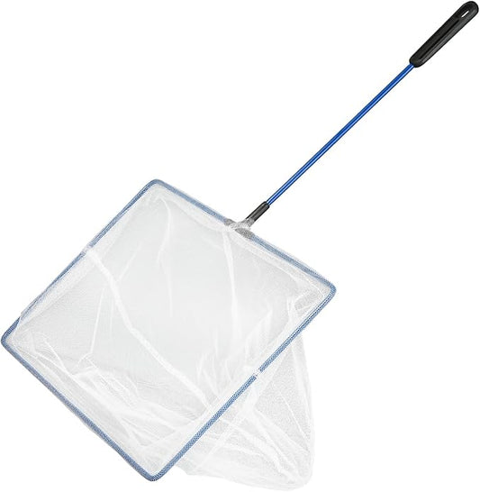 AQUANEAT Aquarium Fish Net, Small Fish Tank Cleaning Net, Food Wastes Skimmer for Small Ponds and Pools